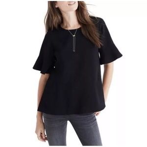 NWT Madewell Flare Hem Top Peplum Ruffle XS